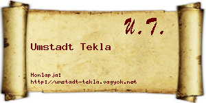 Umstadt Tekla névjegykártya